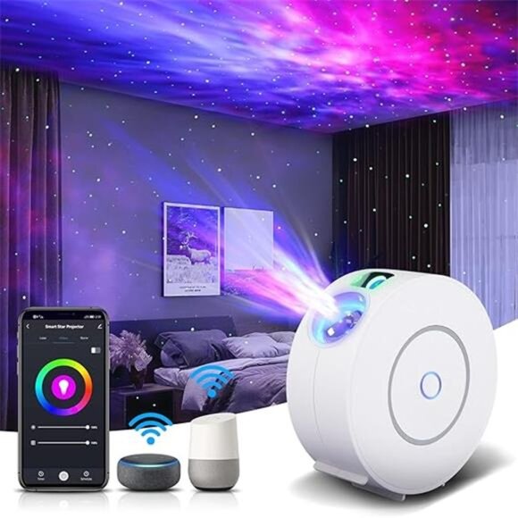 Star Projector,Galaxy Projector for Bedroom, Smart APP&Voice Control Galaxy lamp - Picture 7 of 7